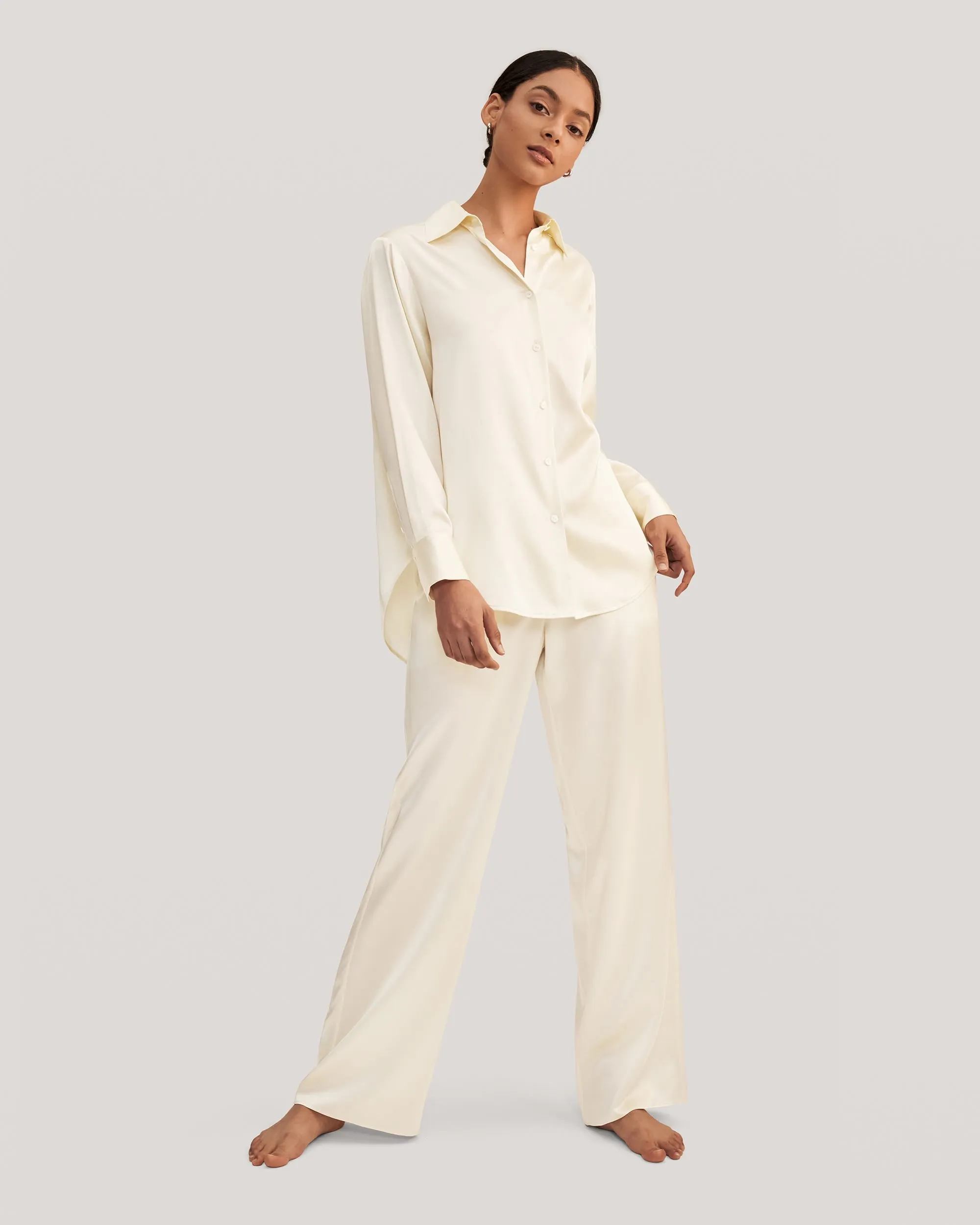 Pyjama en soie oversize Viola pour femmes