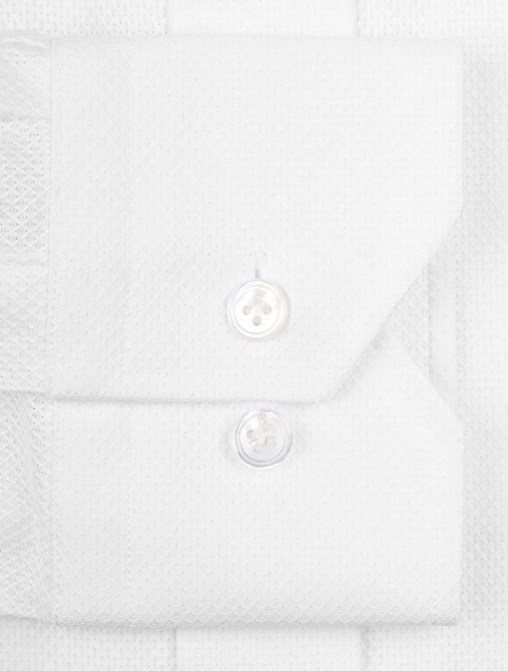 Chemise à boutons en piqué gaufré blanc