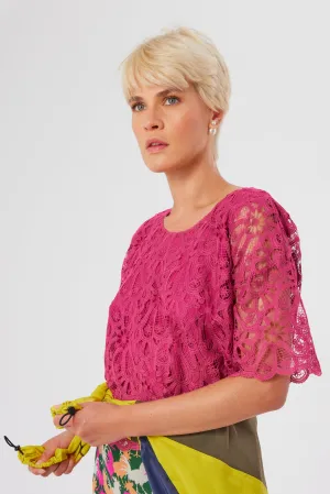T-shirt Wallace en dentelle Salsa