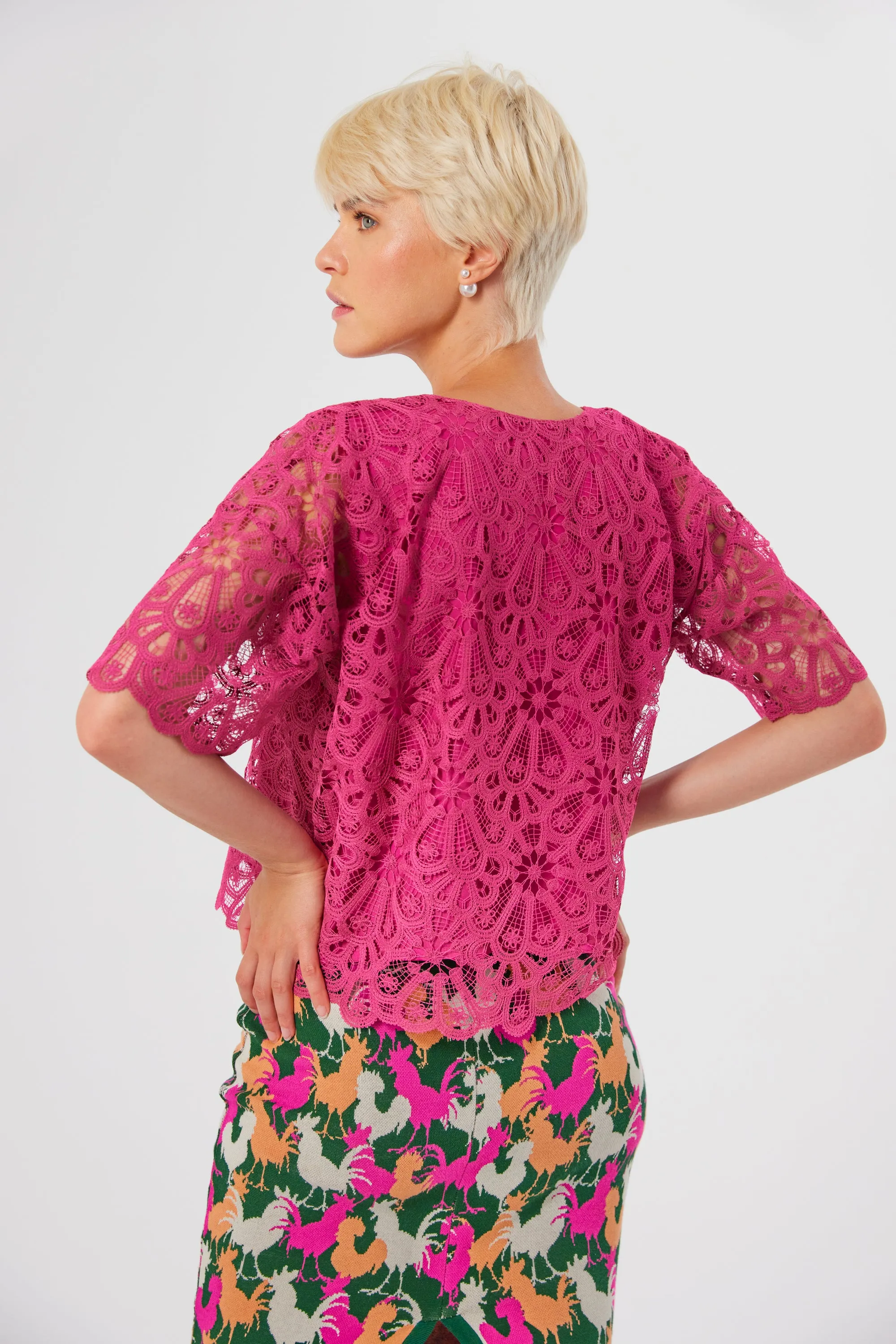 T-shirt Wallace en dentelle Salsa