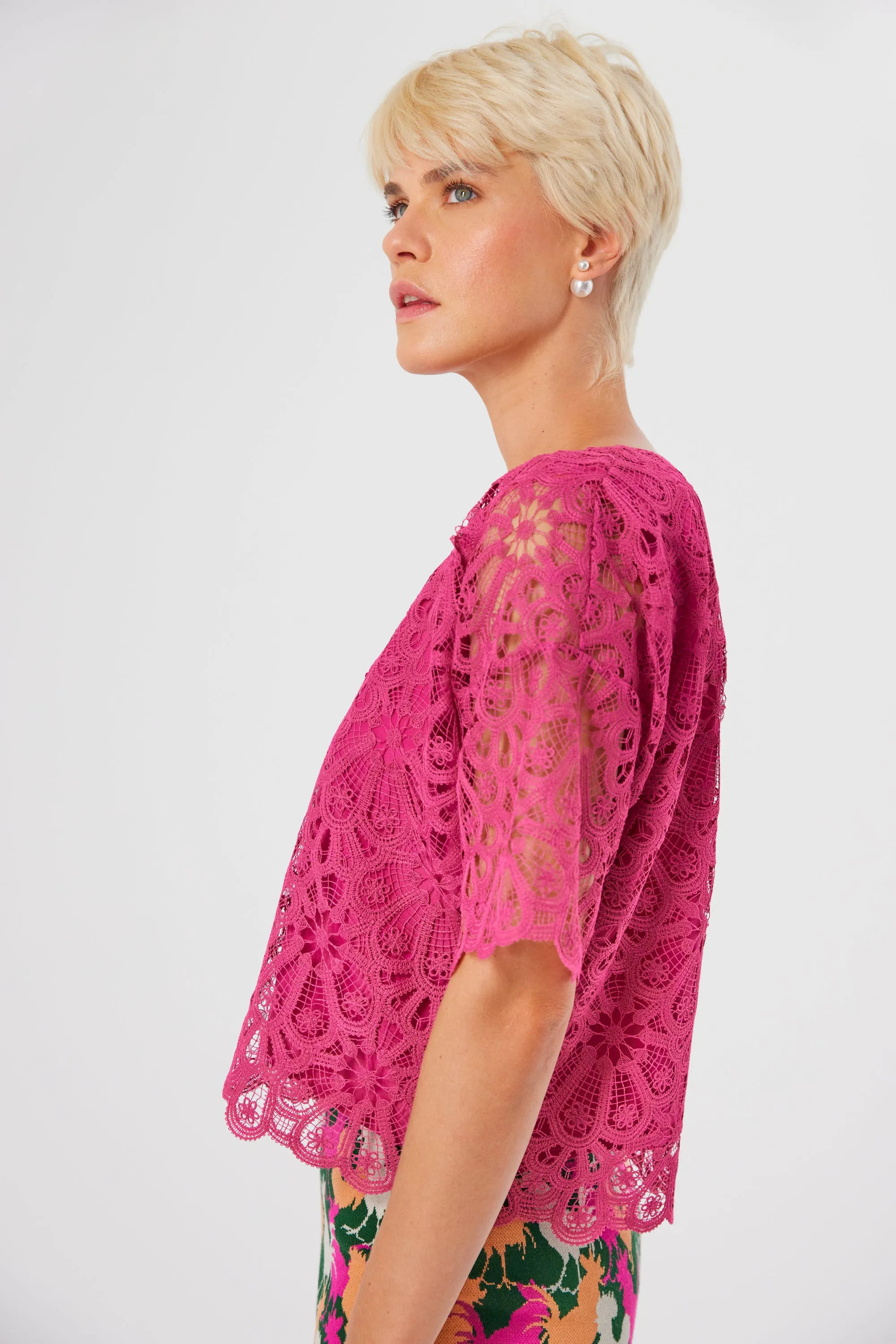 T-shirt Wallace en dentelle Salsa