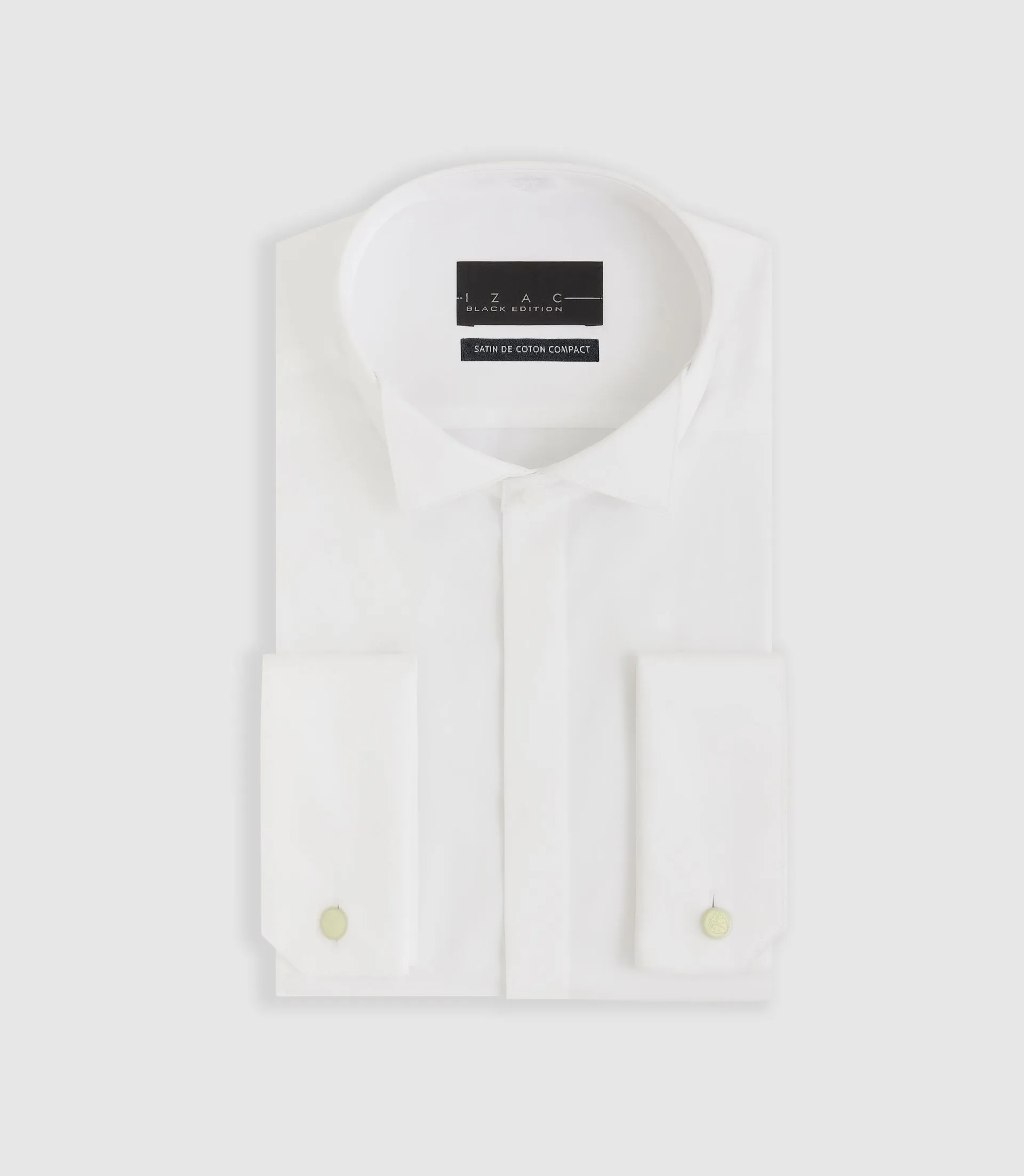 Chemise formelle en satin blanc METAPHOR