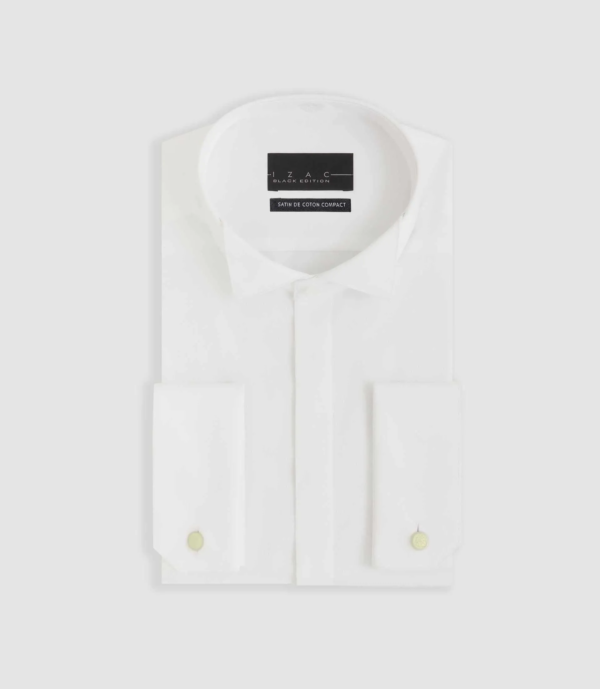 Chemise formelle en satin blanc METAPHOR