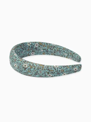bandeau large bleu floral