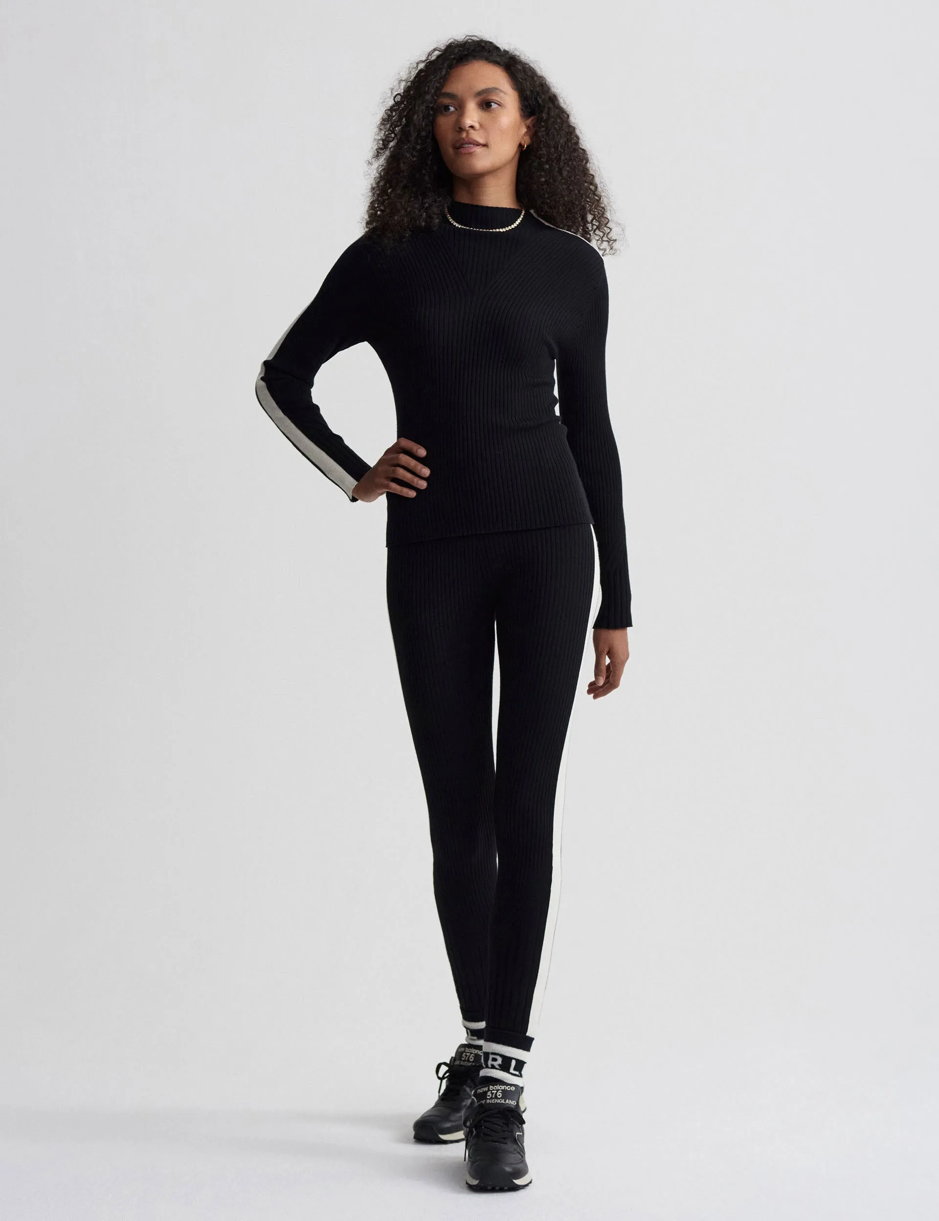 Wilshire Col Montant en Tricot - Noir