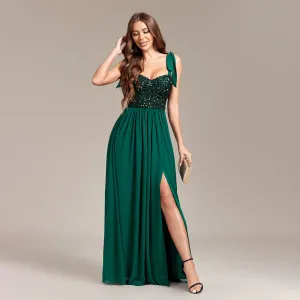 Robe de soirée formelle pour femme Robe de fête à paillettes