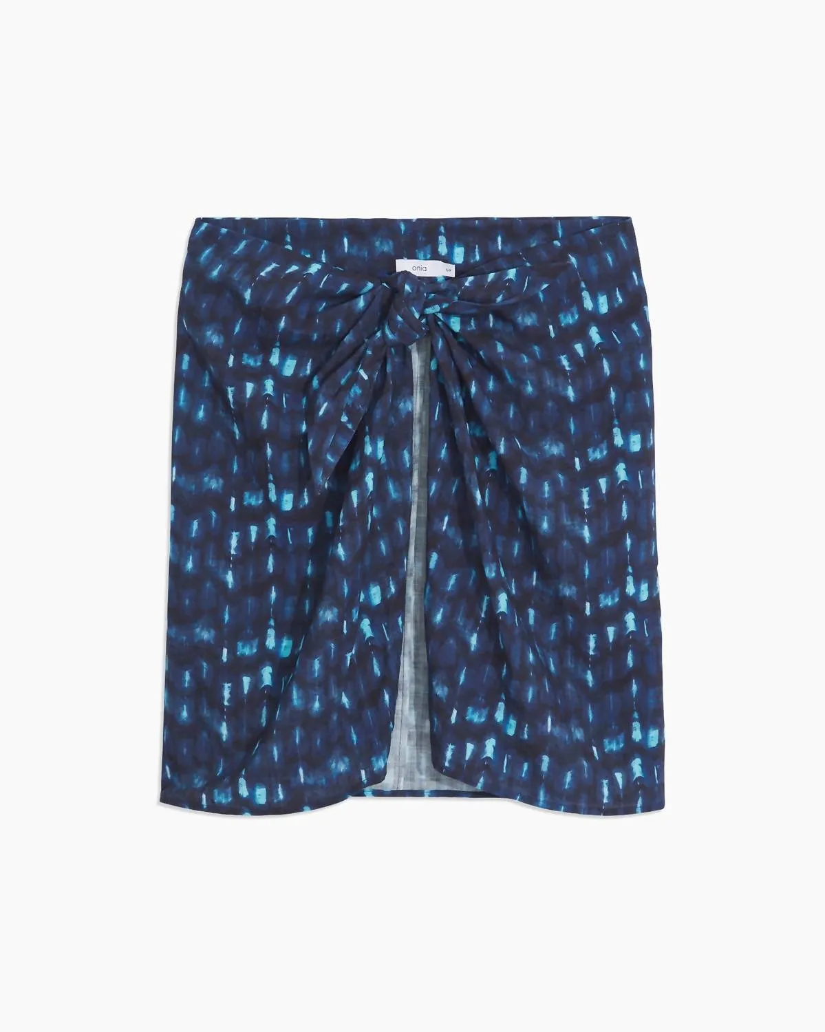 Pareo en gaze mini pour femmes en teinture nouée indigo