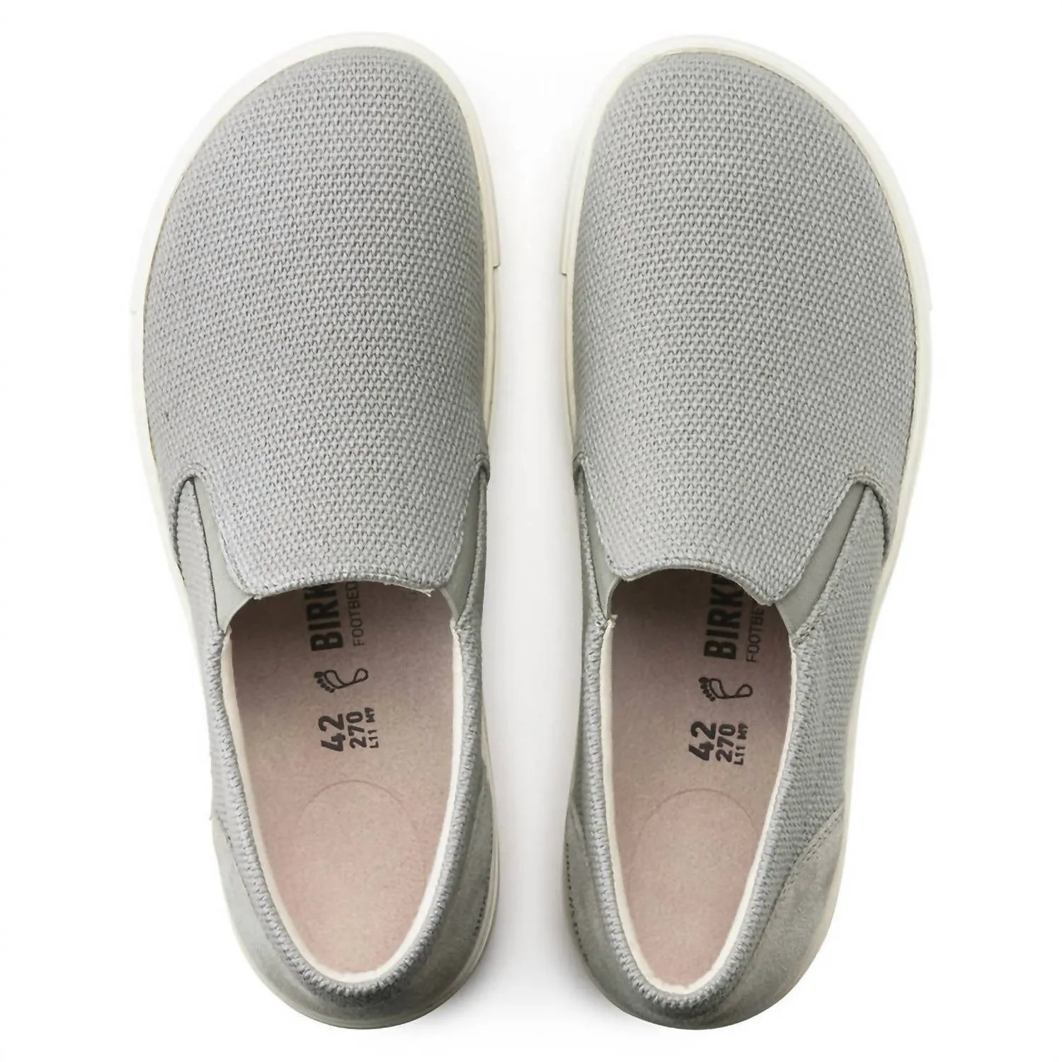 Chaussures Oswego en Toile et Suédine pour Femme en Gris Baleine