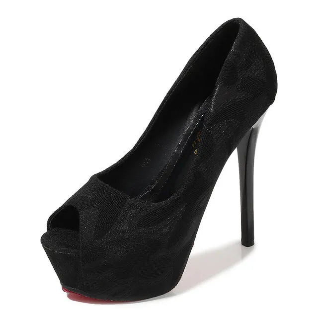 escarpins femme bout ouvert plateforme talons hauts chaussures femme mariage chaussures de mariée talons 12cm chaussures de soirée pour femme zapatos de novia Fashion Nova Shoes