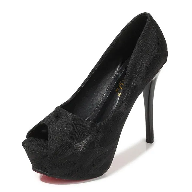 escarpins femme bout ouvert plateforme talons hauts chaussures femme mariage chaussures de mariée talons 12cm chaussures de soirée pour femme zapatos de novia Fashion Nova Shoes