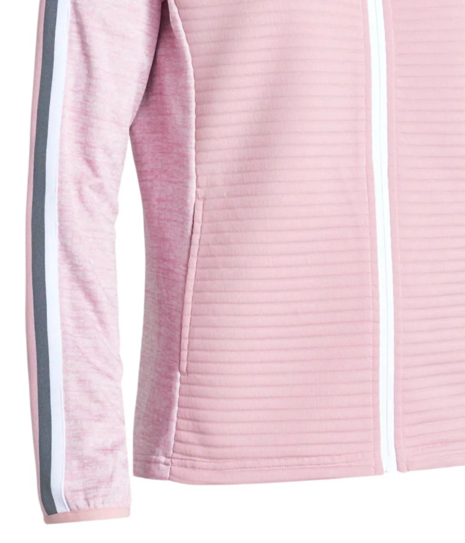 Cardigan à rayures 3D Turnberry pour femme avec fermeture éclair en rose bouton