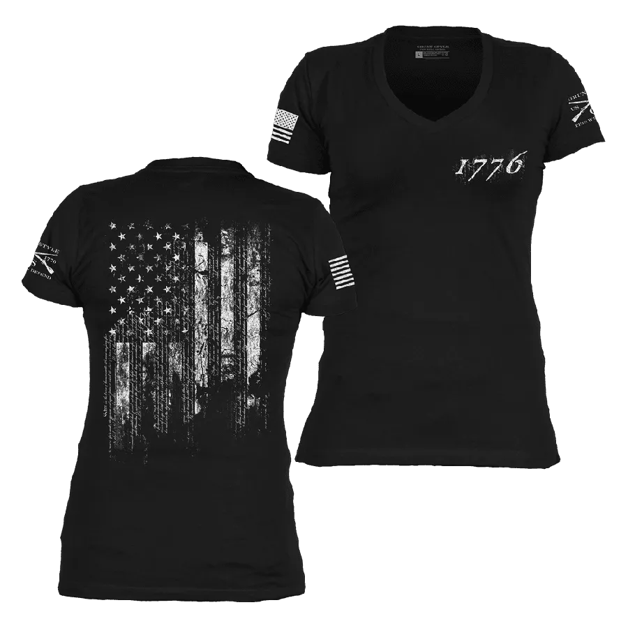 Décolleté en V Drapeau 1776 pour Femme - Noir