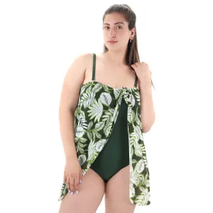 Maillot de bain 2 pièces femme, Olive