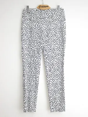 Pantalon femme imprimé partout, Blanc