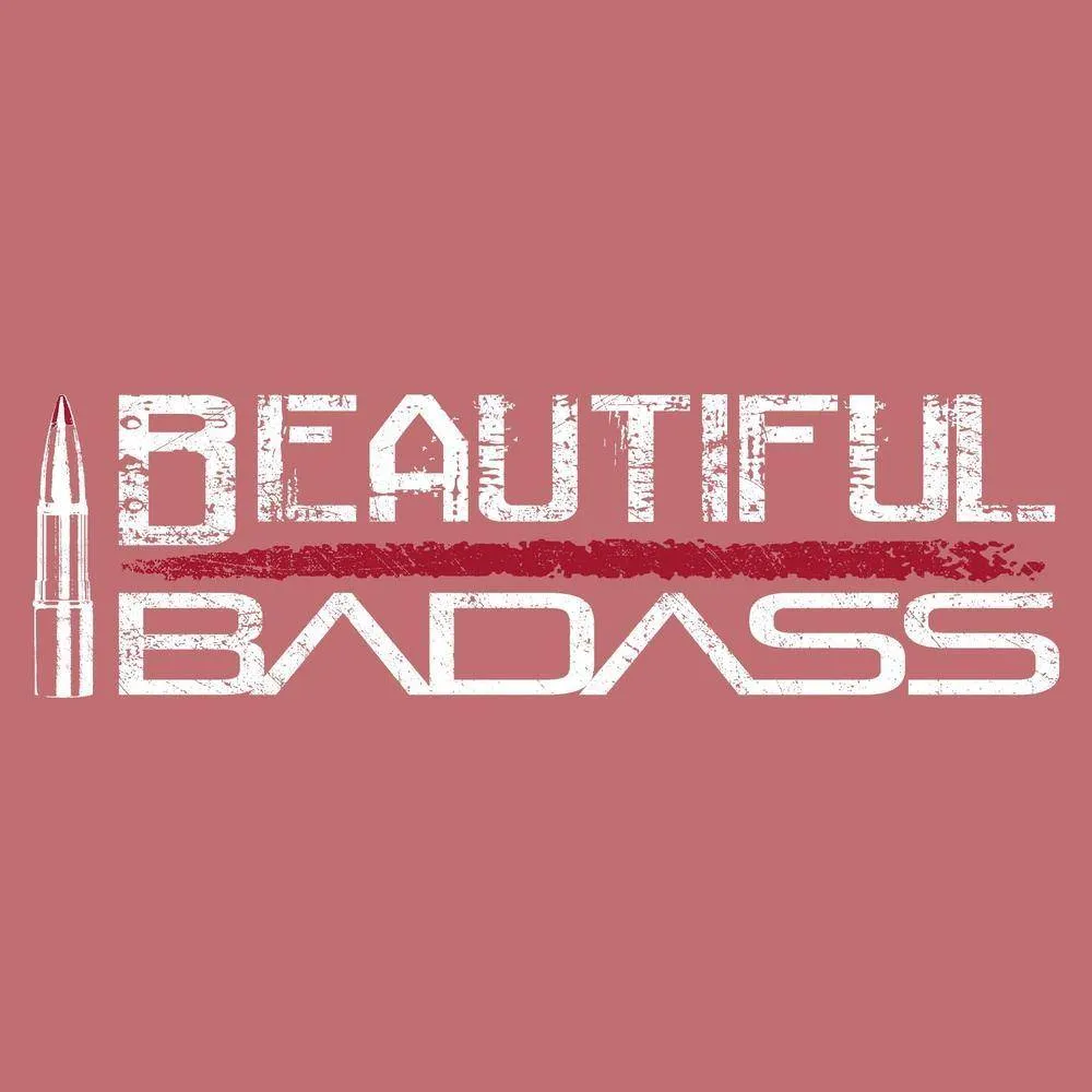 T-shirt Boyfriend Badass Élégant pour Femmes - Mauve Chiné