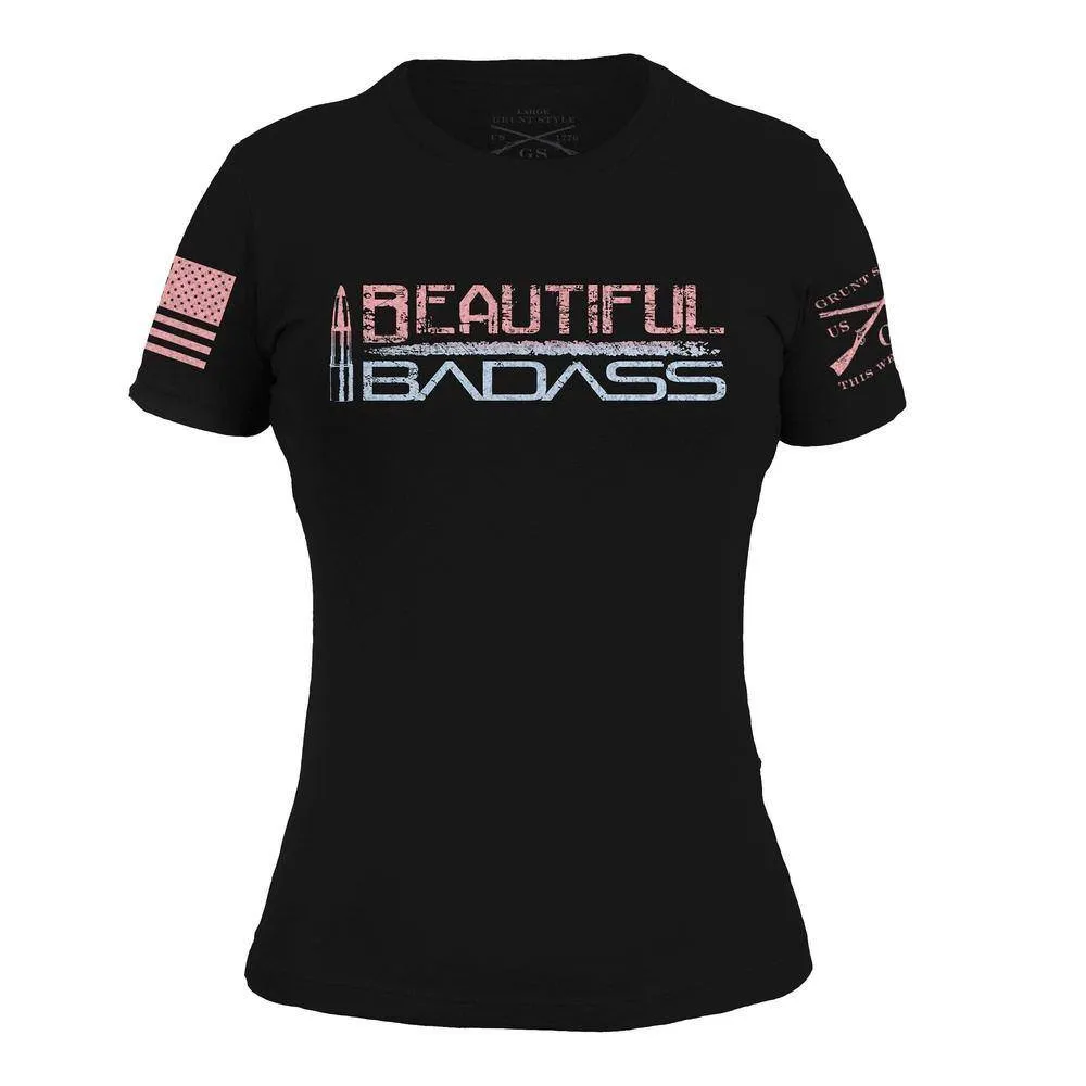 T-shirt dégradé badass pour femmes - Noir