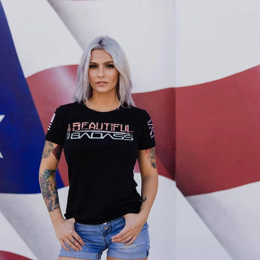 T-shirt dégradé badass pour femmes - Noir