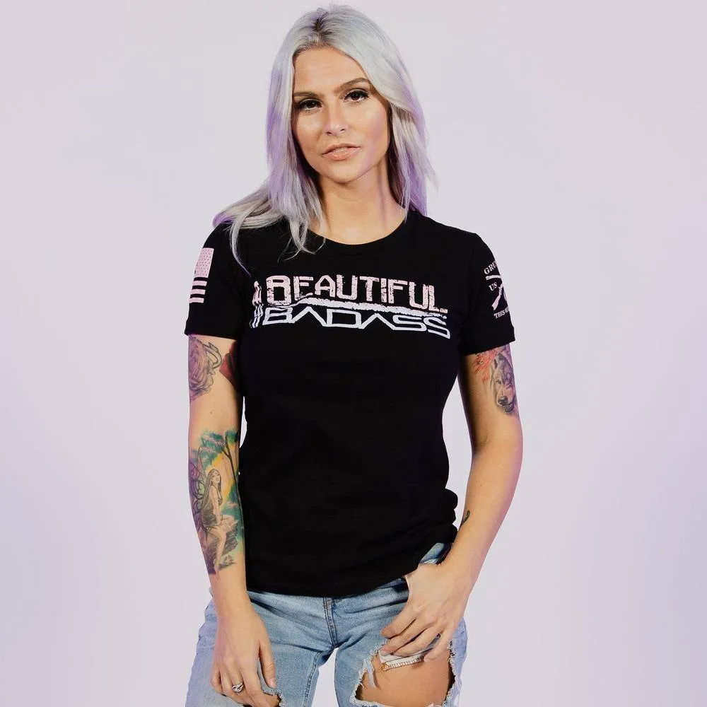 T-shirt dégradé badass pour femmes - Noir