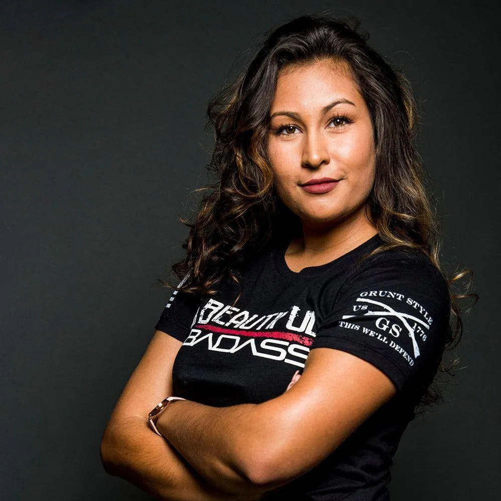 T-shirt Femme Badass Superbe - Noir