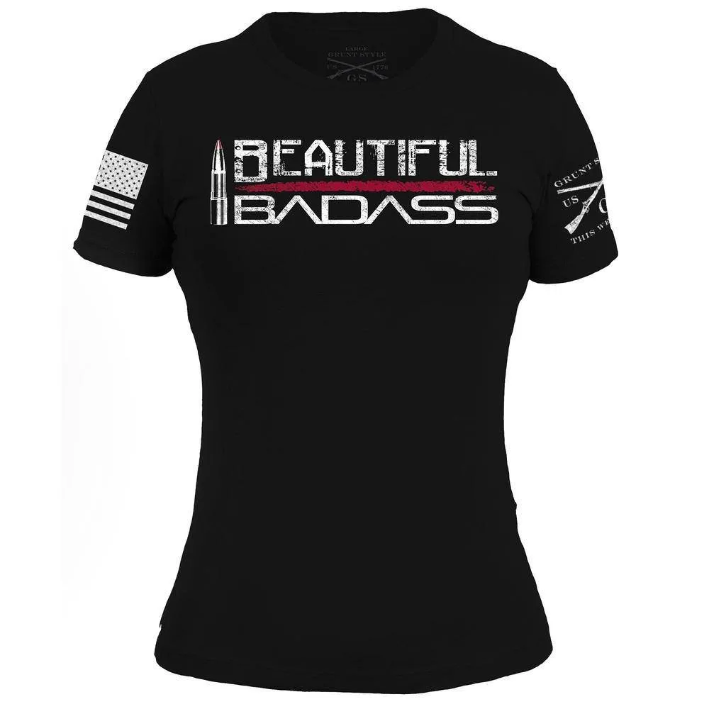T-shirt Femme Badass Superbe - Noir
