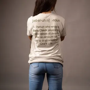 T-shirt Boyfriend Fit Femme Blank Check - Sable