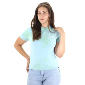 Haut à dos imprimé de marque pour femmes, Vert clair