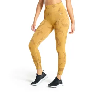 Legging camouflage pour femme, Moutarde