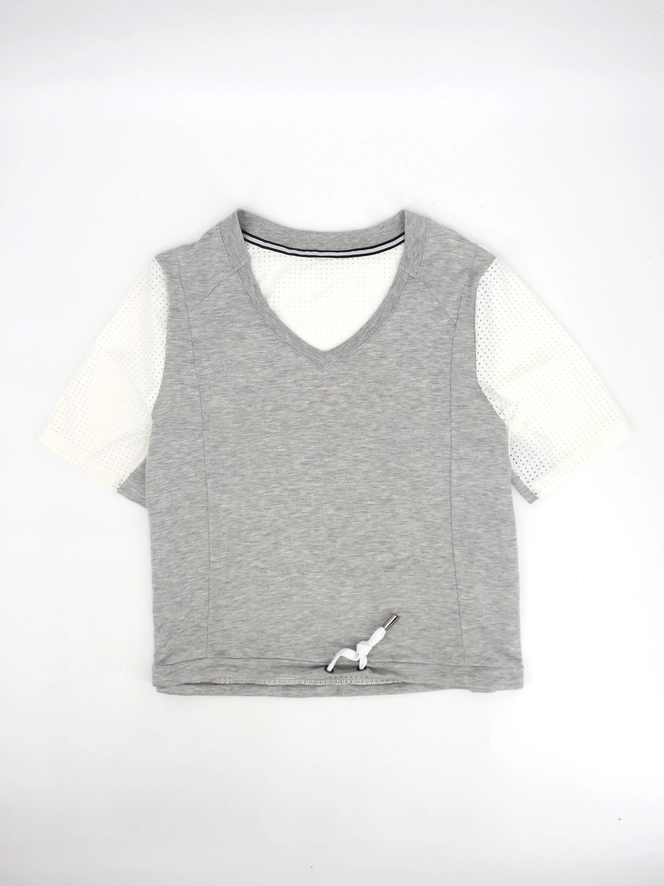 Haut de sport à motifs colorés pour femme, Gris & Blanc