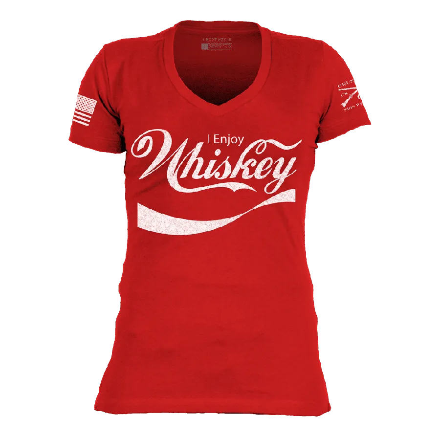 Décolleté en V pour femmes Enjoy Whiskey - Rouge
