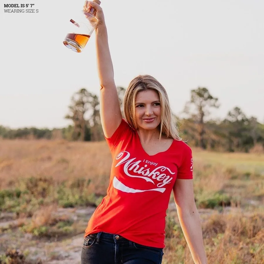 Décolleté en V pour femmes Enjoy Whiskey - Rouge