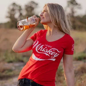Décolleté en V pour femmes Enjoy Whiskey - Rouge
