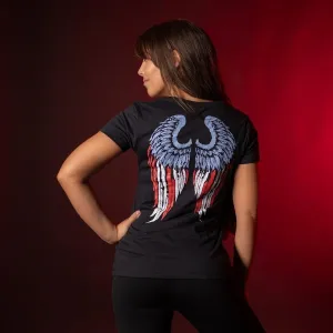 Angel Décolleté en V pour la Liberté des Femmes - Noir