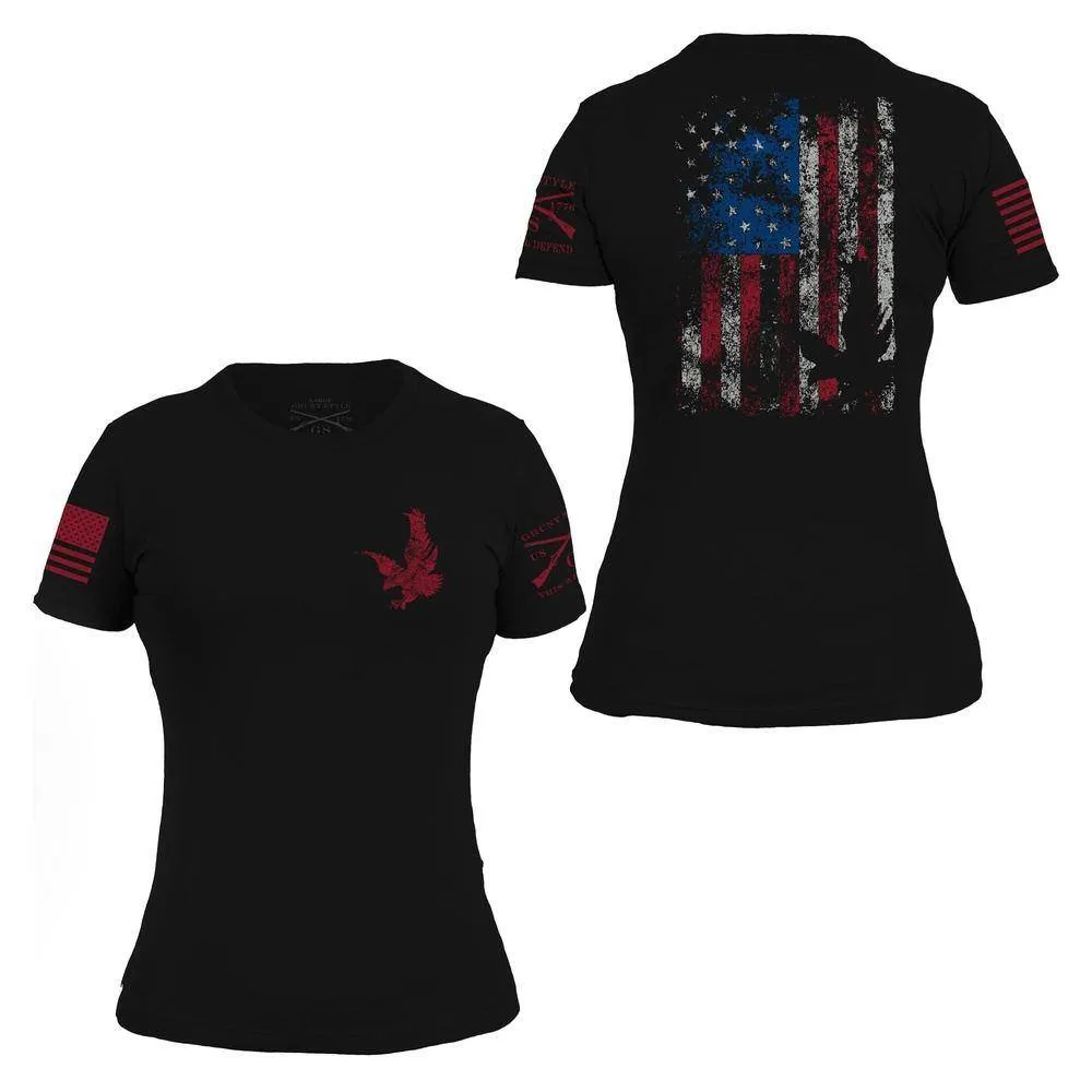 T-shirt Drapeau de la Liberté des Femmes - Noir
