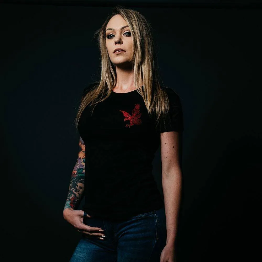 T-shirt Drapeau de la Liberté des Femmes - Noir