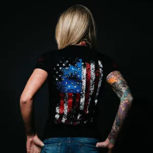 T-shirt Drapeau de la Liberté des Femmes - Noir