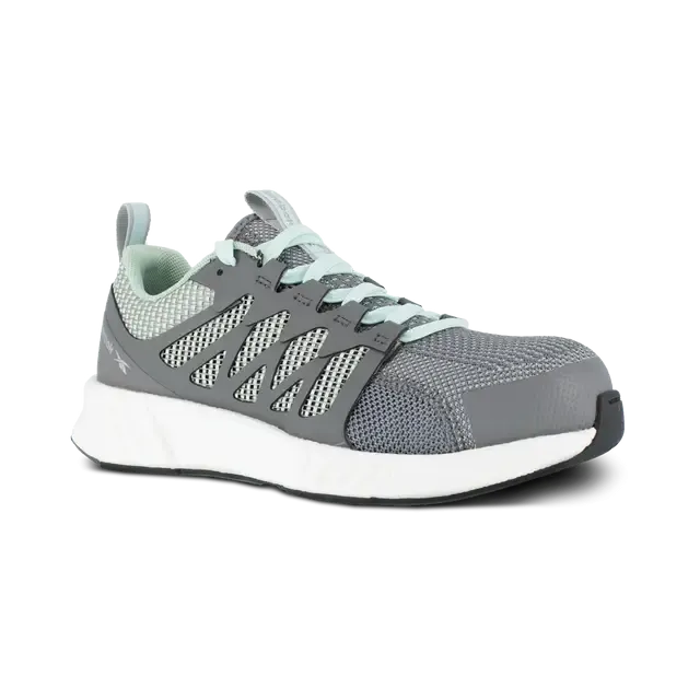 Chaussure de travail sportive Femme Fusion Flexweave® à embout composite Gris/Vert menthe