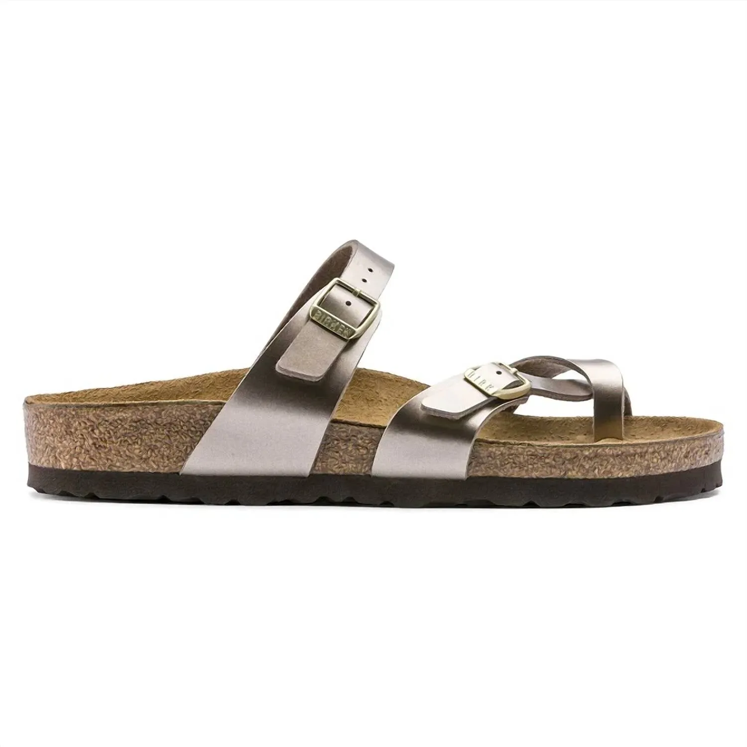 Sandale Mayari pour femme en taupe métallisé