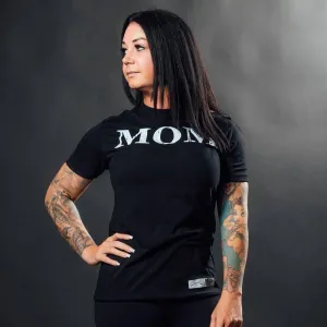 T-shirt Boyfriend Fit Défini par Maman pour Femmes - Noir