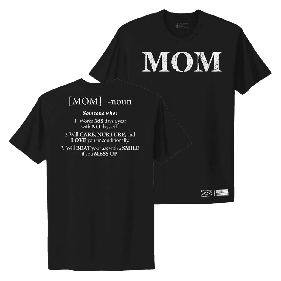 T-shirt Boyfriend Fit Défini par Maman pour Femmes - Noir