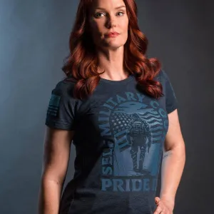 T-shirt Slim Fit Patriot March pour Femmes - Bleu Marine Minuit
