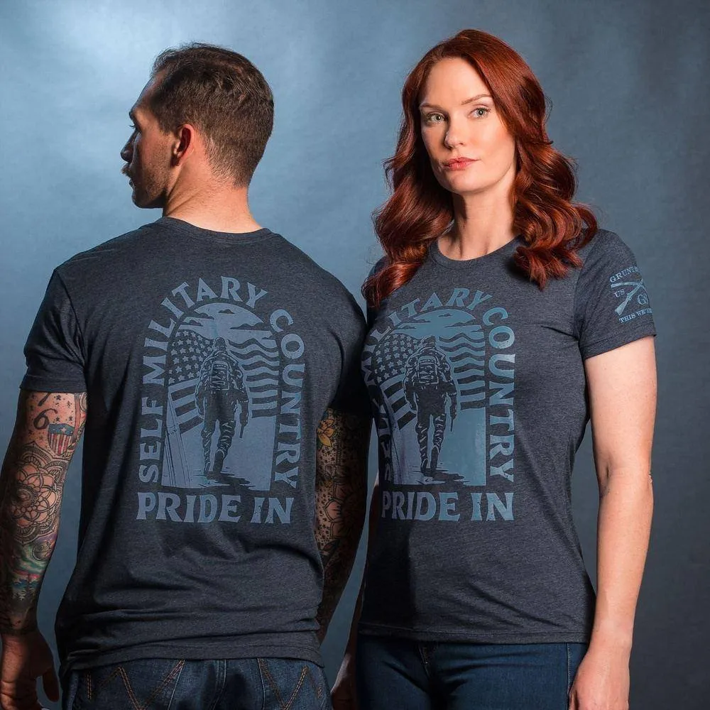 T-shirt Slim Fit Patriot March pour Femmes - Bleu Marine Minuit