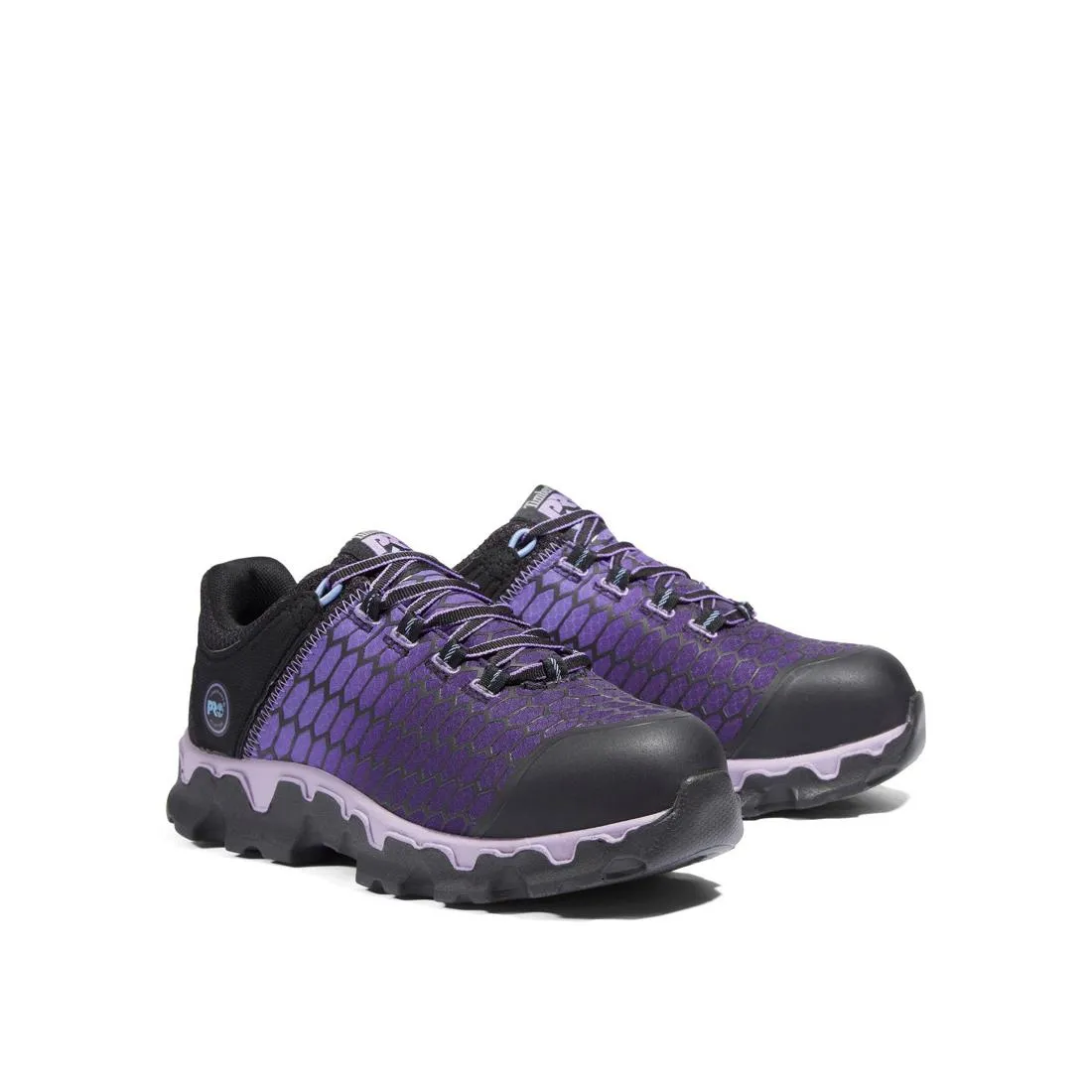 Chaussure de travail sportive à embout d'acier pour femmes PowerTrain Noir/Violet
