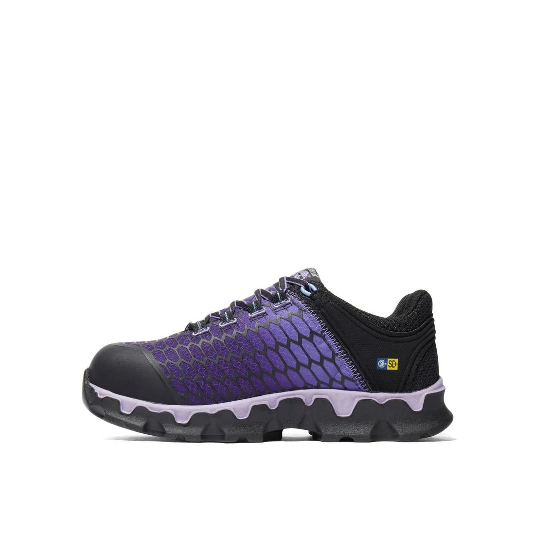 Chaussure de travail sportive à embout d'acier pour femmes PowerTrain Noir/Violet
