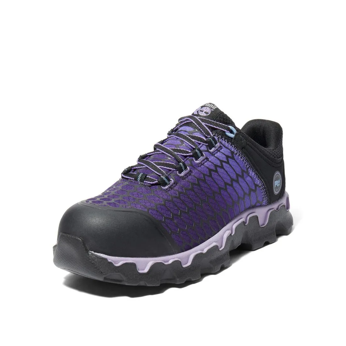 Chaussure de travail sportive à embout d'acier pour femmes PowerTrain Noir/Violet