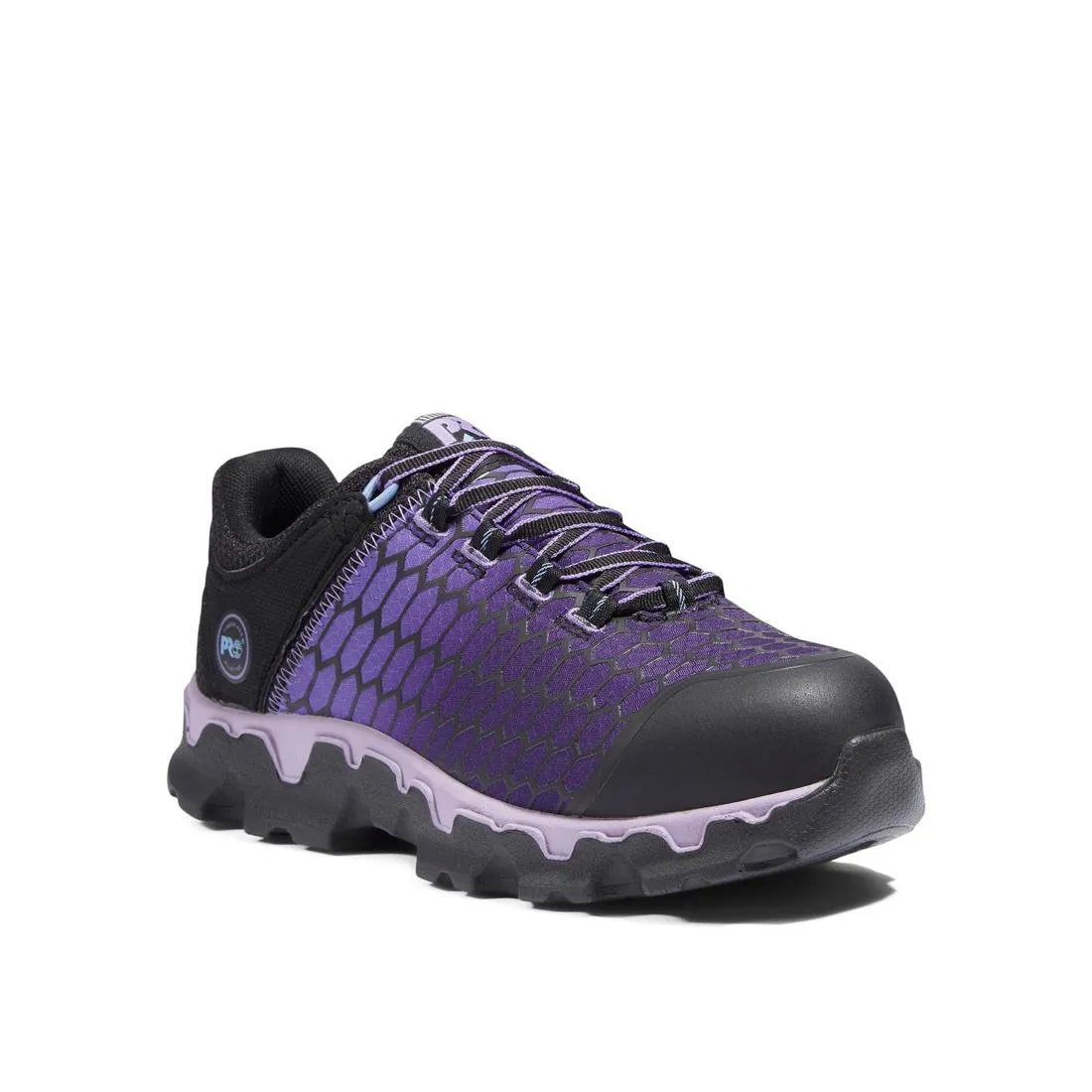 Chaussure de travail sportive à embout d'acier pour femmes PowerTrain Noir/Violet