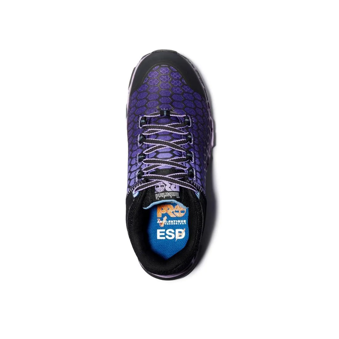 Chaussure de travail sportive à embout d'acier pour femmes PowerTrain Noir/Violet