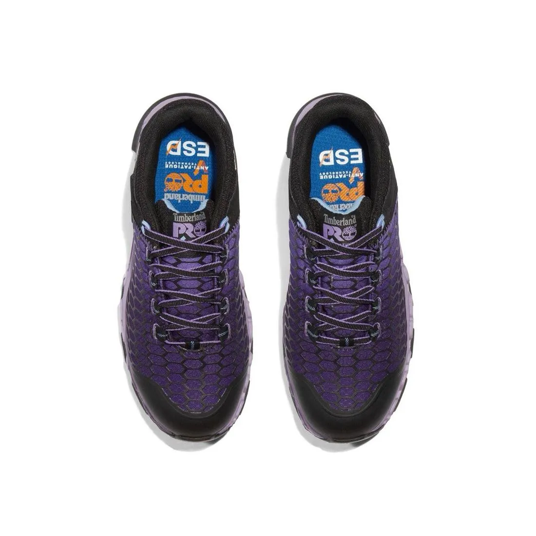 Chaussure de travail sportive à embout d'acier pour femmes PowerTrain Noir/Violet