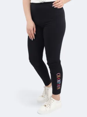 Leggings imprimés pour femme, Noir