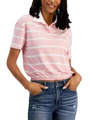 Chemise à rayures rubis pour femme, rose clair