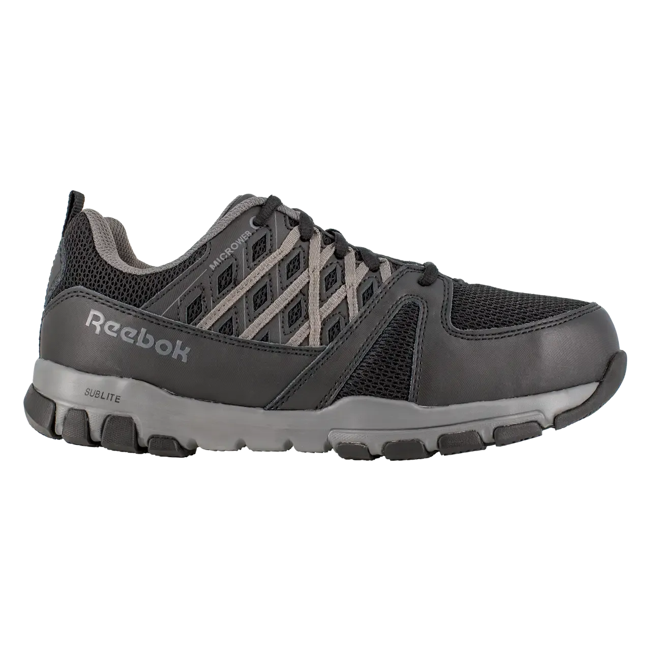 Chaussure de travail sportive à embout d'acier Sublite pour femme Noir/Gris